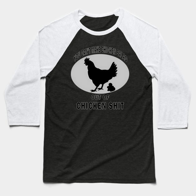Farm Chicken Humor Poog Poultry Baseball T-Shirt by klei-nhanss